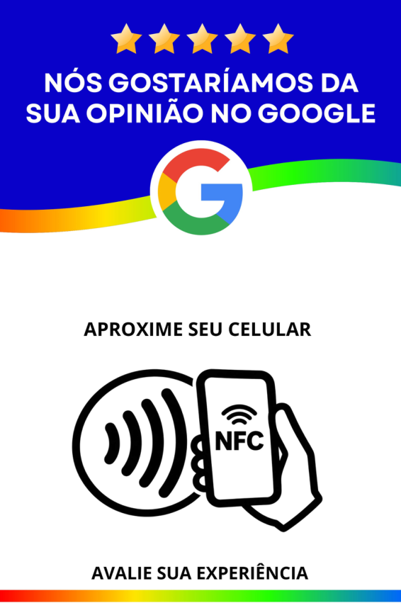 Google azul · NFC · 10×15 cm