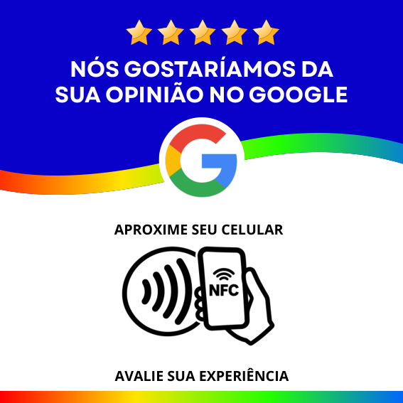 Google azul · NFC · 10×10 cm
