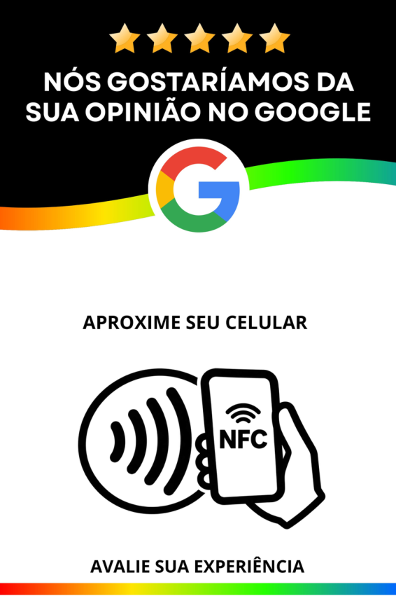 Google preto · NFC · 10×15 cm
