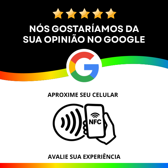 Google preto · NFC · 10×10 cm