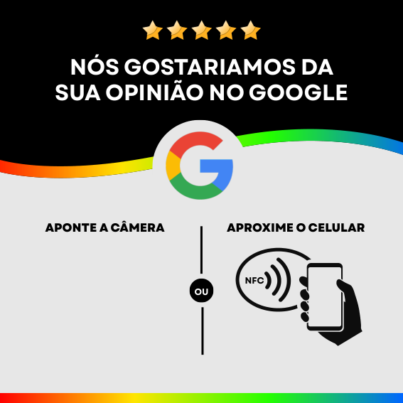 Plaquinha Google preto